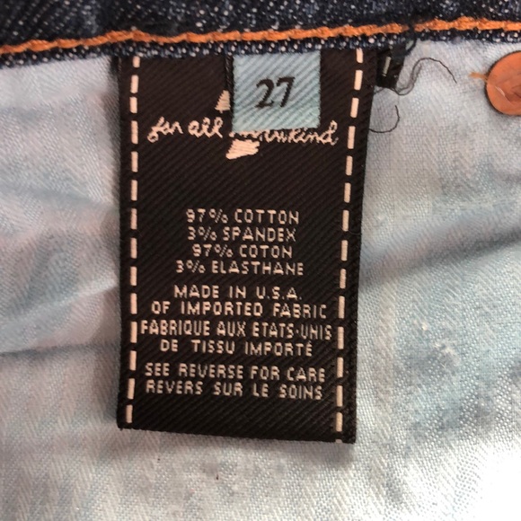 7 FAM Distressed Bootcut Sz 27 medium Wash Jeans - Picture 8 of 8